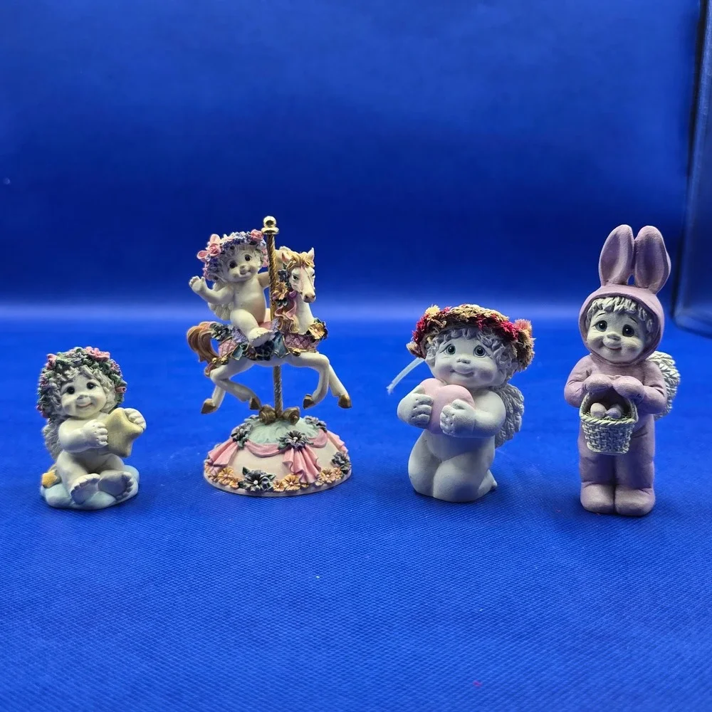 Dreamsicles Cherub Figurine Lot 4 Carousel Star Baby Heart Hugs Bunny Kristin